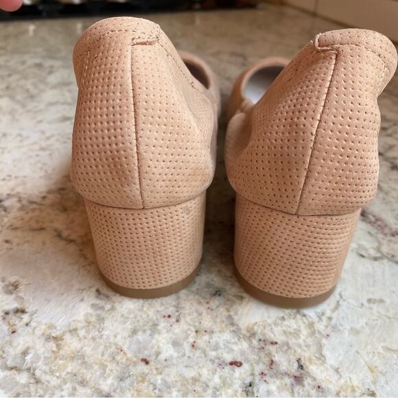 Jeffrey Campbell Bitsie Taupe Leather Perforated Block Heels Size 7 - Picture 8 of 13